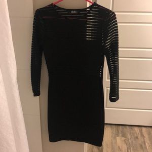 Black bodycon dress